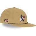 kasketter-flad-beige-snapback-loo13-goob-sylvester-looney-tunes-af-capslab