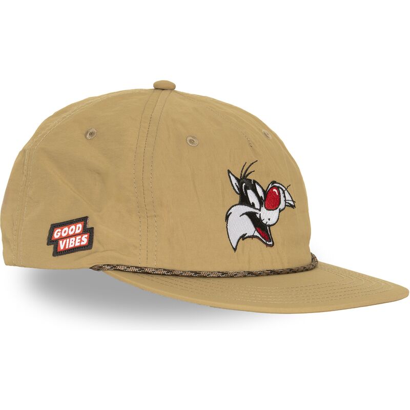 kasketter-flad-beige-snapback-loo13-goob-sylvester-looney-tunes-af-capslab