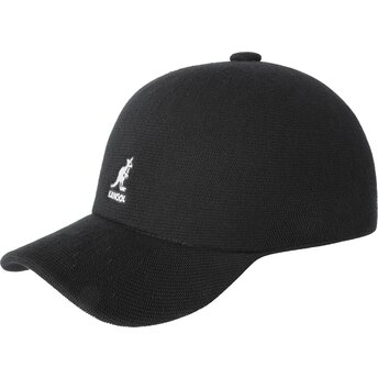 Kasketter buet sort justerbar rem Bamboo Adj Spacecap af Kangol