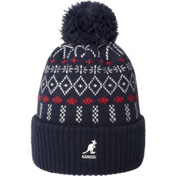 Huer pompon marineblå Holiday Dk Blue af Kangol