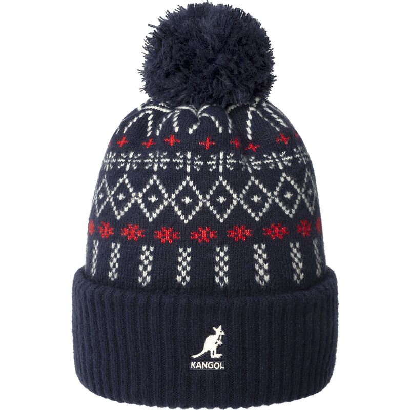 morkebla-hue-med-kvast-holiday-dk-blue-fra-kangol