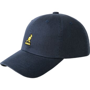 Kasketter buet marineblå justerbar rem Washed Baseball...