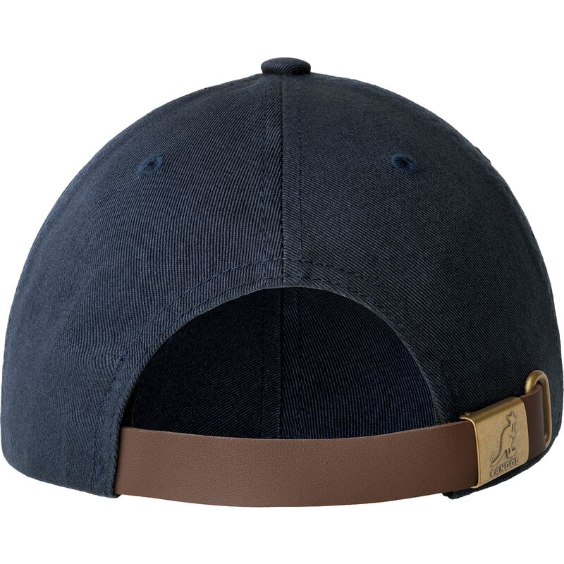justerbar-marinebla-buet-kasket-washed-baseball-navy-fra-kangol