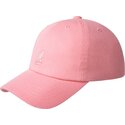 justerbar-lyserod-buet-kasket-washed-baseball-pepto-fra-kangol