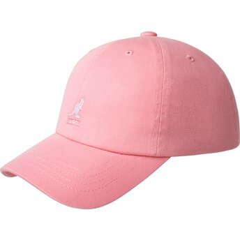 Kasketter buet lyserød justerbar rem Washed Baseball Pepto af Kangol