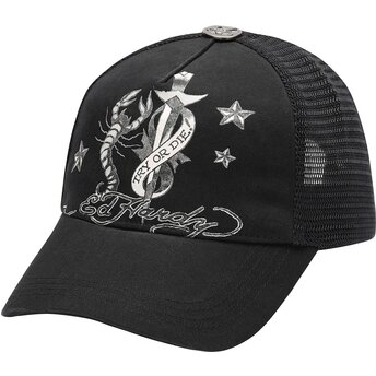 Kasketter buet sort snapback Dagger Scorpion af Ed Hardy