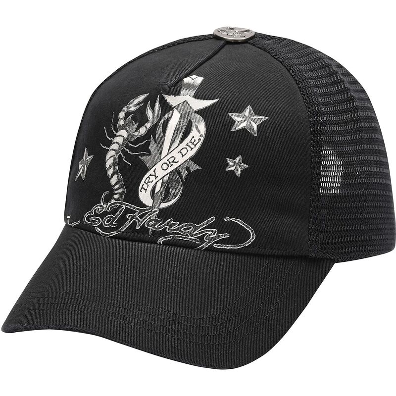 kasketter-buet-sort-snapback-dagger-scorpion-af-ed-hardy