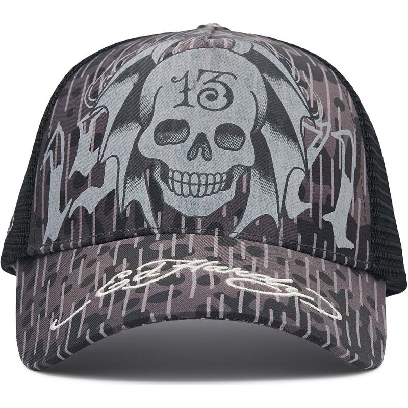 kasketter-buet-sort-snapback-13-skull-af-ed-hardy