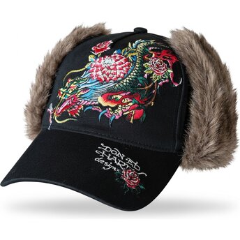 Kasketter buet sort tilpasset Crawling Trapper af Ed Hardy