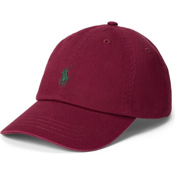 Kasketter buet rød justerbar rem Cotton Chino Classic Sport af Polo Ralph Lauren
