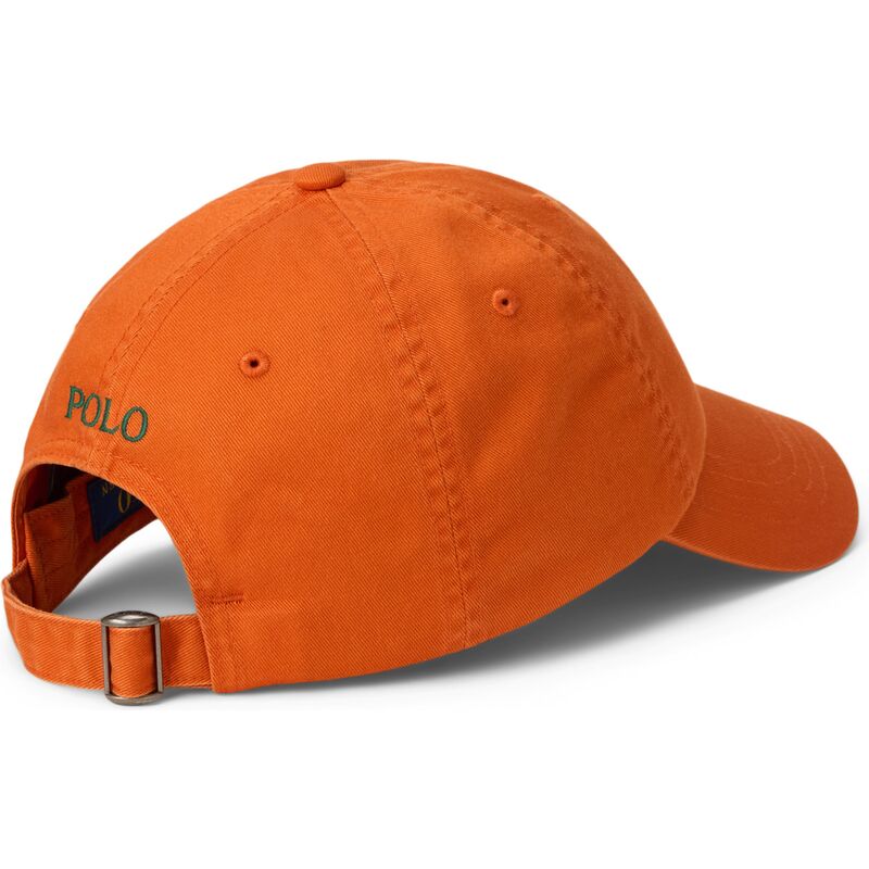 kasketter-buet-orange-justerbar-rem-cotton-chino-classic-sport-af-polo-ralph-lauren
