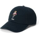 kasketter-buet-sort-justerbar-rem-woven-bear-af-polo-ralph-lauren