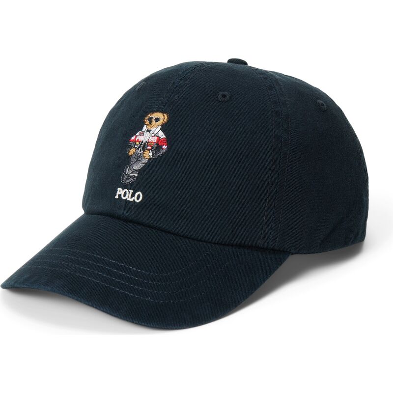 kasketter-buet-sort-justerbar-rem-woven-bear-af-polo-ralph-lauren