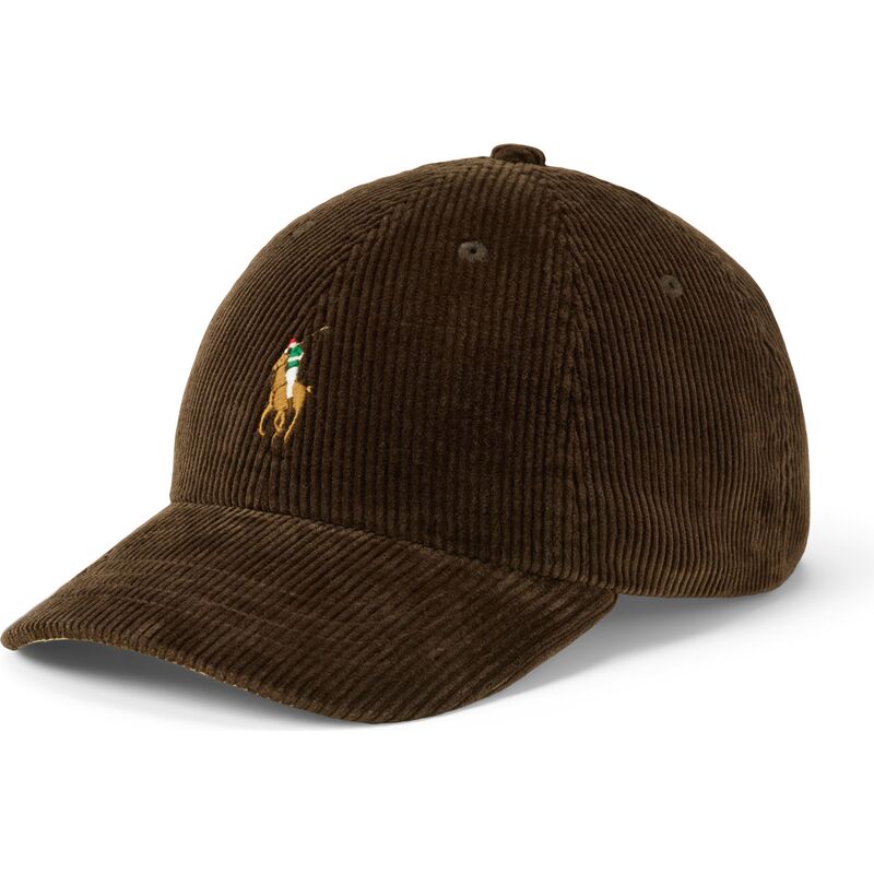 kasketter-buet-brun-justerbar-rem-corduroy-af-polo-ralph-lauren