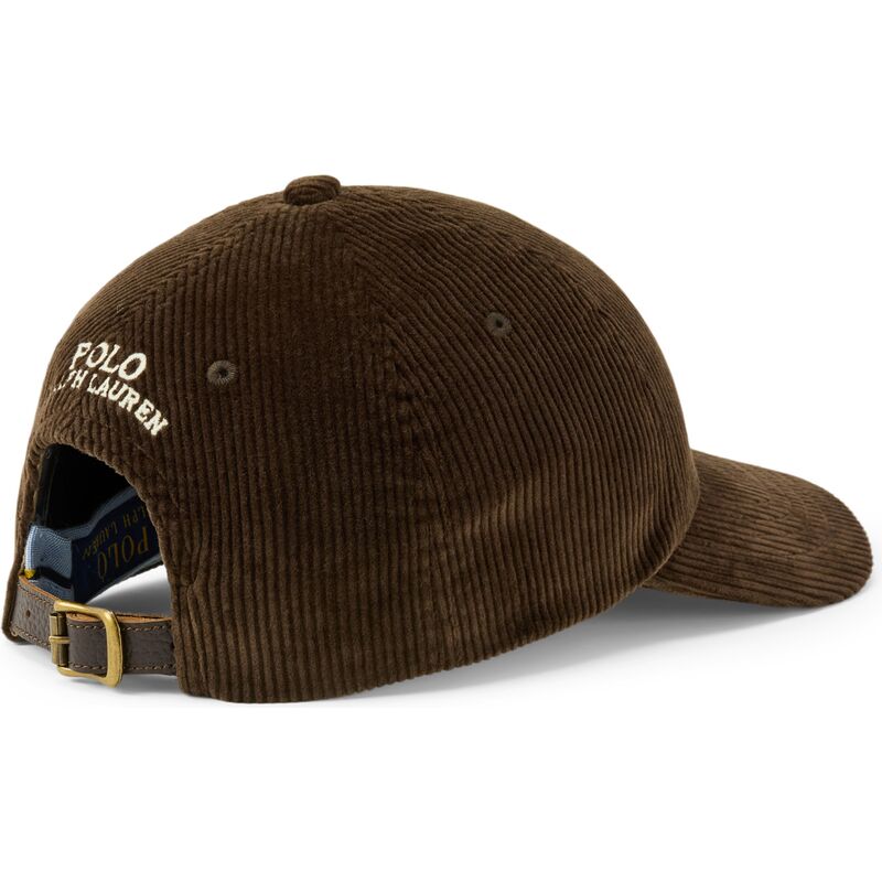 kasketter-buet-brun-justerbar-rem-corduroy-af-polo-ralph-lauren