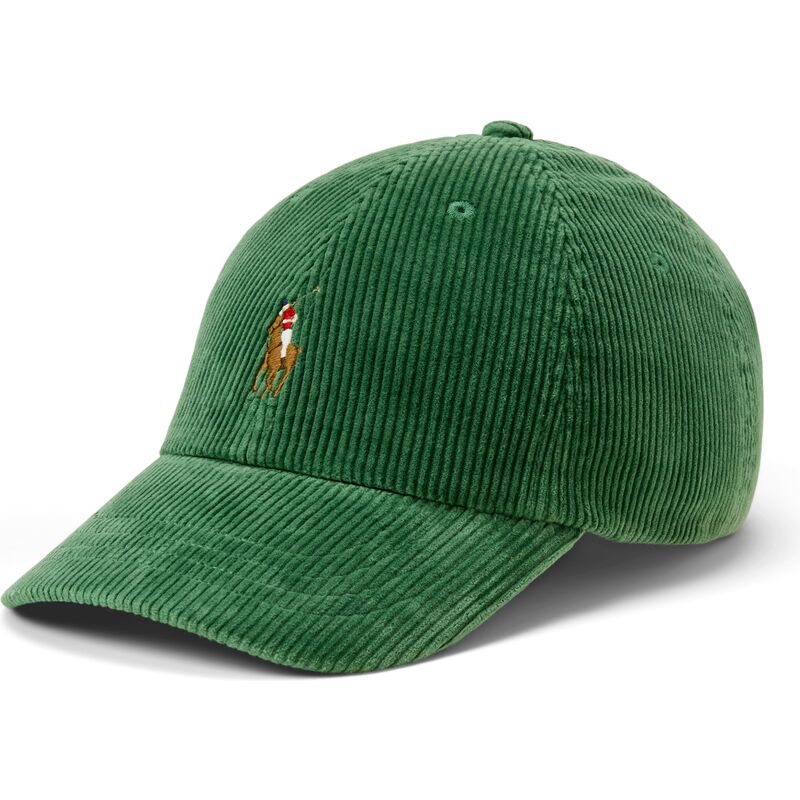 kasketter-buet-gron-justerbar-rem-corduroy-af-polo-ralph-lauren