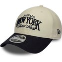 kasketter-buet-beige-justerbar-rem-9forty-m-crown-wordmark-fra-buffalo-new-york-af-new-era