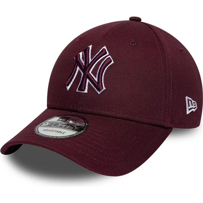 kasketter-buet-rod-justerbar-rem-9forty-team-outline-fra-new-york-yankees-mlb-af-new-era