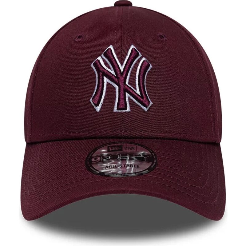 kasketter-buet-rod-justerbar-rem-9forty-team-outline-fra-new-york-yankees-mlb-af-new-era