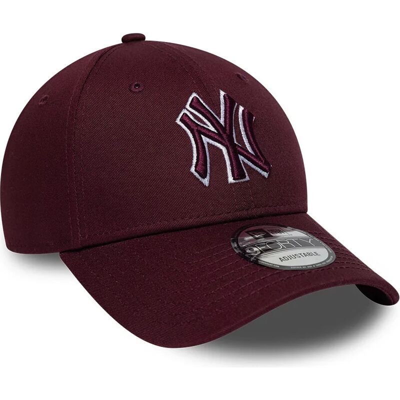 kasketter-buet-rod-justerbar-rem-9forty-team-outline-fra-new-york-yankees-mlb-af-new-era