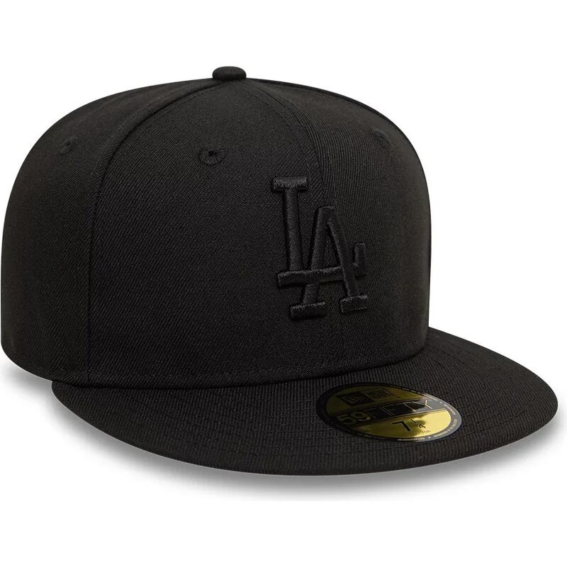 sort-fitted-flad-kasket-med-sort-logo-59fifty-league-essential-fra-los-angeles-dodgers-mlb-fra-new-era