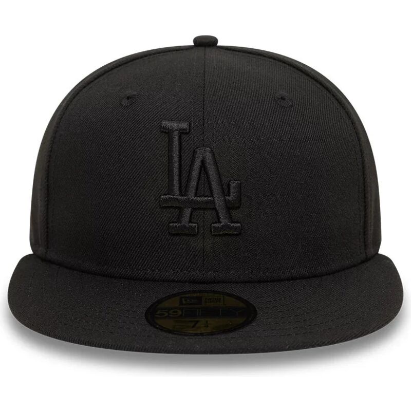 sort-fitted-flad-kasket-med-sort-logo-59fifty-league-essential-fra-los-angeles-dodgers-mlb-fra-new-era