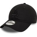 sort-justerbar-curved-cap-med-sort-logo-9twenty-league-essential-fra-los-angeles-dodgers-mlb-fra-new-era