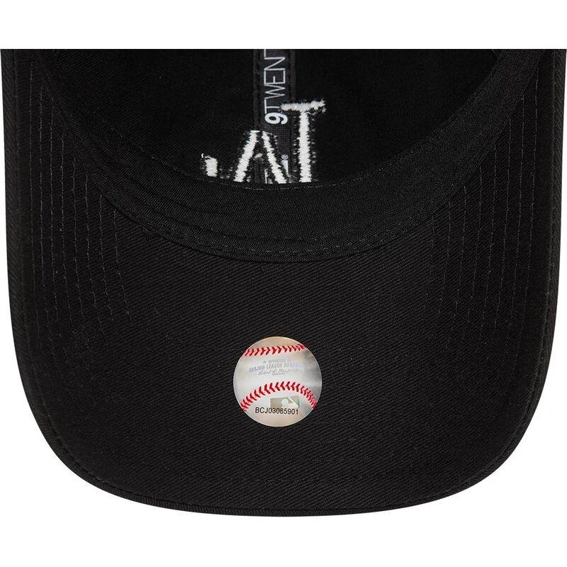sort-justerbar-curved-cap-med-sort-logo-9twenty-league-essential-fra-los-angeles-dodgers-mlb-fra-new-era