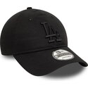 sort-justerbar-curved-cap-med-sort-logo-9twenty-league-essential-fra-los-angeles-dodgers-mlb-fra-new-era