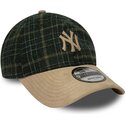 kasketter-buet-gron-justerbar-rem-9twenty-mix-check-fra-new-york-yankees-mlb-af-new-era