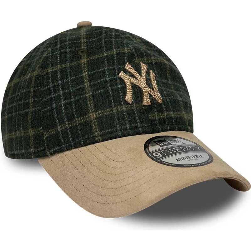 kasketter-buet-gron-justerbar-rem-9twenty-mix-check-fra-new-york-yankees-mlb-af-new-era