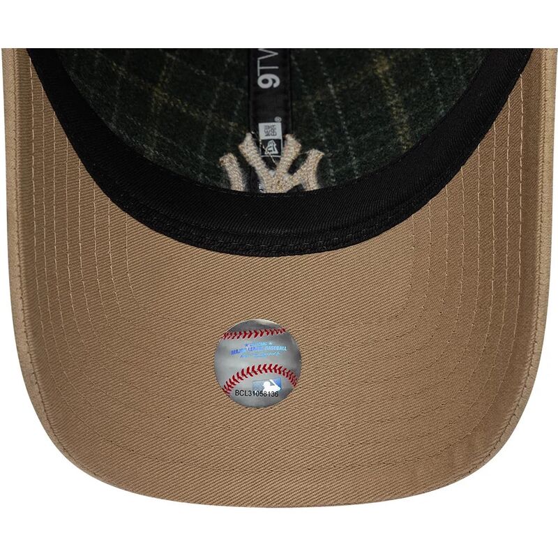 kasketter-buet-gron-justerbar-rem-9twenty-mix-check-fra-new-york-yankees-mlb-af-new-era