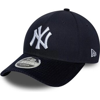 Kasketter buet marineblå snapback 9FORTY M-Crown Cord Visor fra New York Yankees MLB af New Era