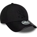 kasketter-buet-sort-justerbar-rem-9forty-m-crown-a-frame-fabric-mix-fra-new-york-yankees-mlb-af-new-era
