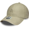 kasketter-buet-beige-justerbar-rem-9twenty-washed-pu-fra-los-angeles-dodgers-mlb-af-new-era