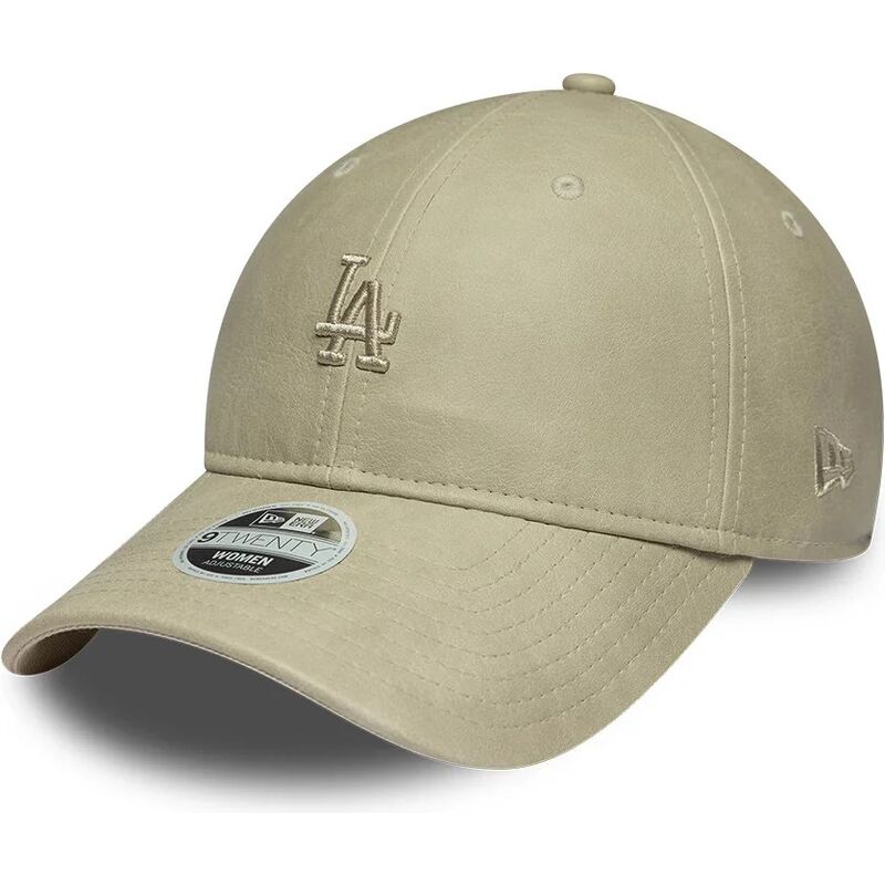 kasketter-buet-beige-justerbar-rem-9twenty-washed-pu-fra-los-angeles-dodgers-mlb-af-new-era