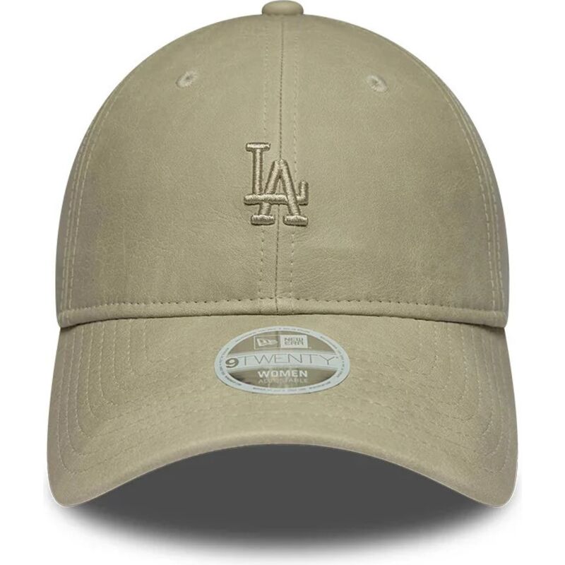 kasketter-buet-beige-justerbar-rem-9twenty-washed-pu-fra-los-angeles-dodgers-mlb-af-new-era