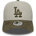 kasketter-buet-gron-snapback-9forty-e-frame-suede-visor-fra-los-angeles-dodgers-mlb-af-new-era