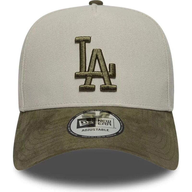 kasketter-buet-gron-snapback-9forty-e-frame-suede-visor-fra-los-angeles-dodgers-mlb-af-new-era