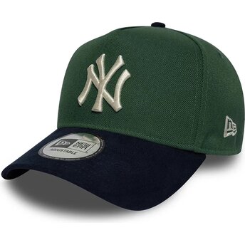 Kasketter buet grøn snapback 9FORTY E Frame Suede Visor fra New York Yankees MLB af New Era