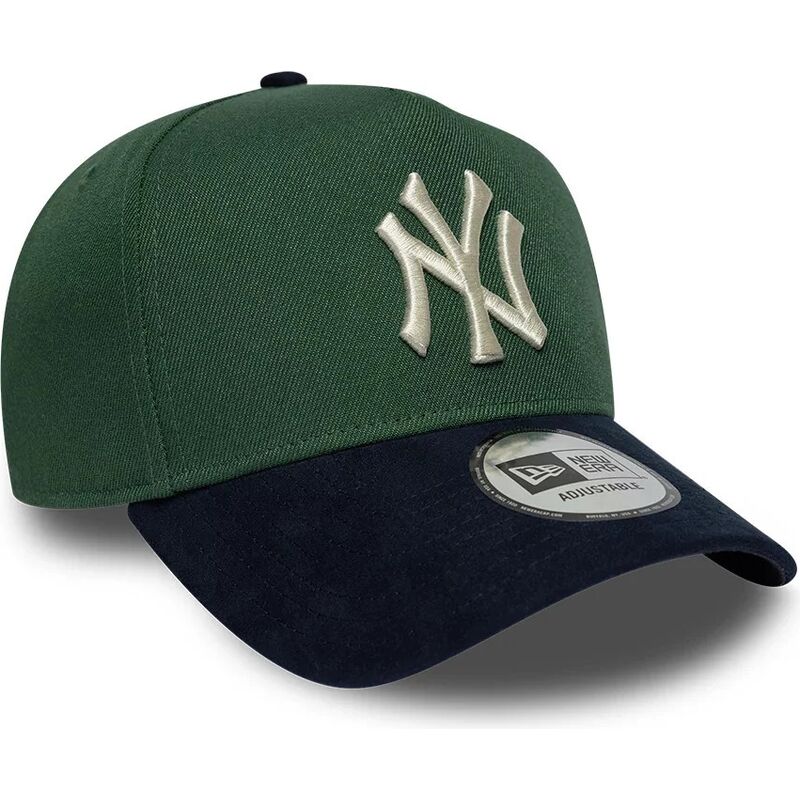 kasketter-buet-gron-snapback-9forty-e-frame-suede-visor-fra-new-york-yankees-mlb-af-new-era