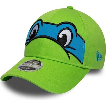 Kasketter buet grøn snapback til barn 9FORTY M-Crown Face fra Leonardo Tortugas Ninja af New Era