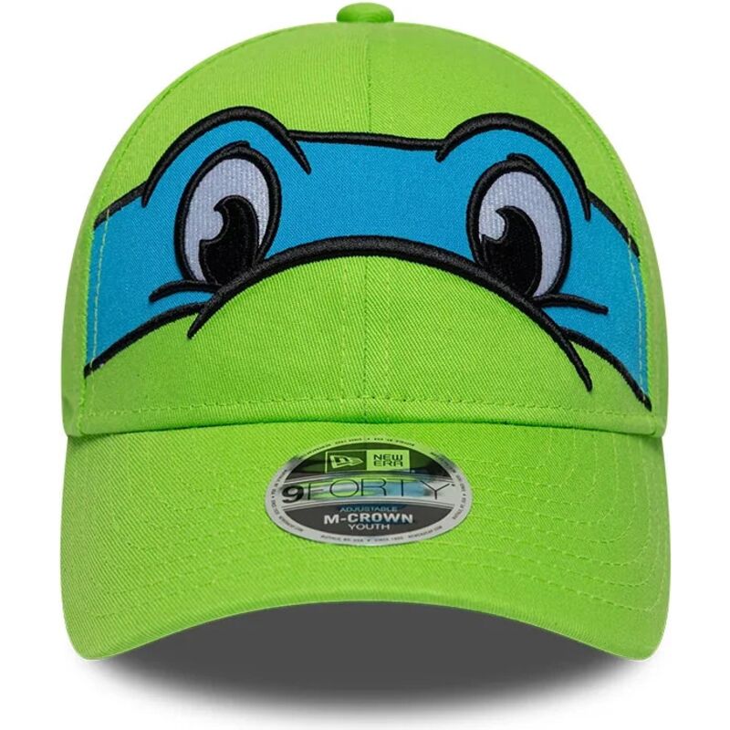 kasketter-buet-gron-snapback-til-barn-9forty-m-crown-face-fra-leonardo-tortugas-ninja-af-new-era