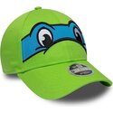 kasketter-buet-gron-snapback-til-barn-9forty-m-crown-face-fra-leonardo-tortugas-ninja-af-new-era