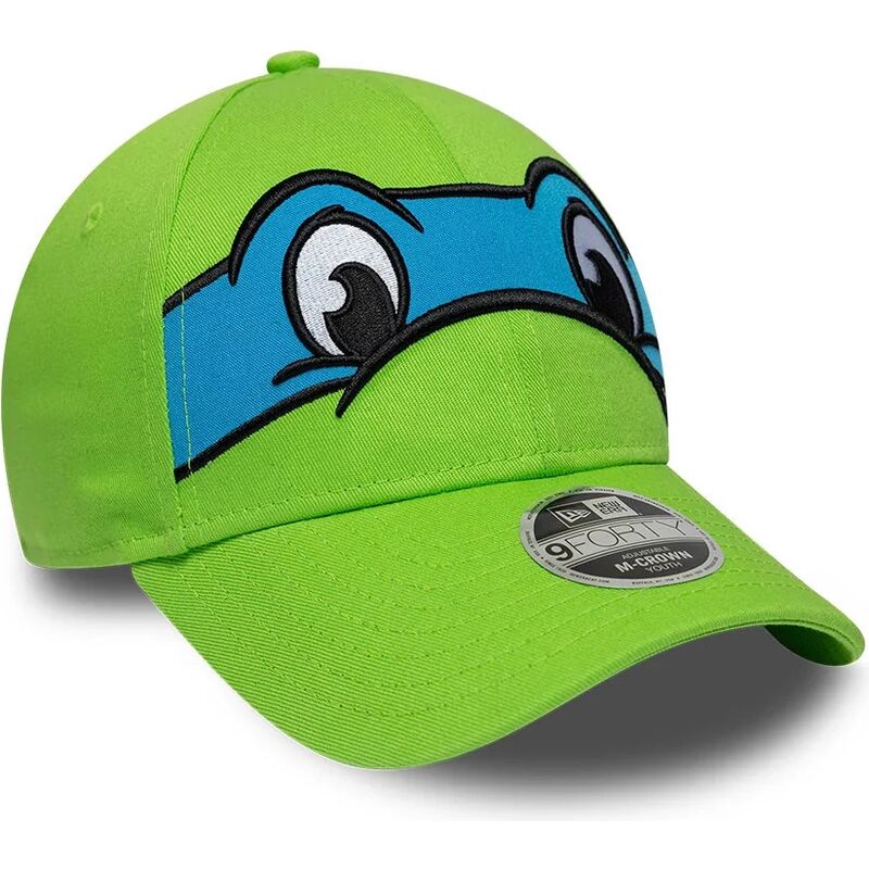 kasketter-buet-gron-snapback-til-barn-9forty-m-crown-face-fra-leonardo-tortugas-ninja-af-new-era