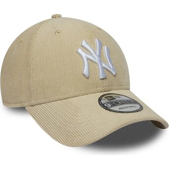 Kasketter buet beige snapback 9FORTY Entry Cord fra New York Yankees MLB af New Era