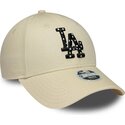 kasketter-buet-beige-justerbar-rem-9forty-infill-fra-los-angeles-dodgers-mlb-af-new-era