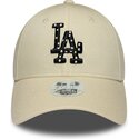 kasketter-buet-beige-justerbar-rem-9forty-infill-fra-los-angeles-dodgers-mlb-af-new-era