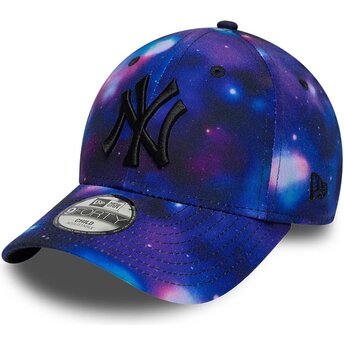 Kasketter buet flerfarvet snapback til barn 9FORTY All Over Print Space fra New York Yankees MLB af New Era