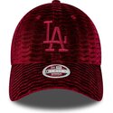kasketter-buet-rod-justerbar-rem-9forty-velour-fra-los-angeles-dodgers-mlb-af-new-era